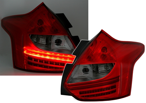 Taillights LED Ford Focus III 5-door 2011 red/Smoke