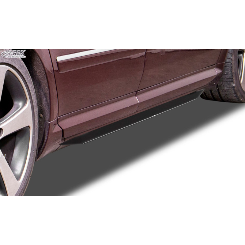 Side skirts 'Slim'  Audi A8 D3 2003-2009 (ABS glossy black)