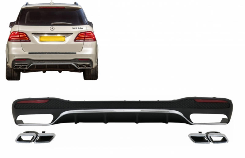 Diffuser Mercedes GLE W166 SUV (15-19) GLE63 Design incl. sierstukken