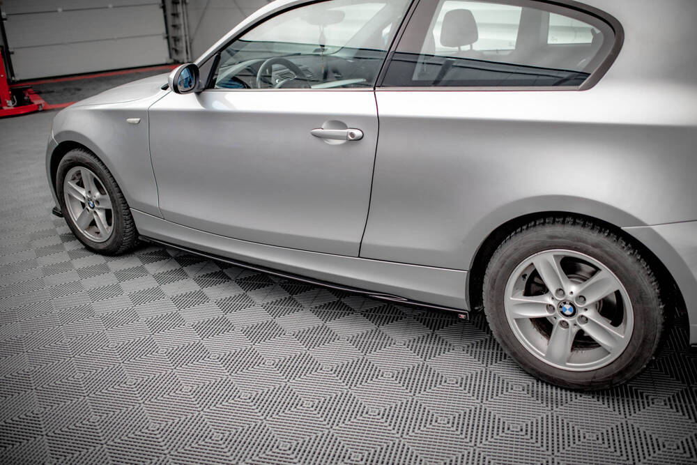 Zijskirts BMW 1 Serie E87 FL Maxton Glans Zwart