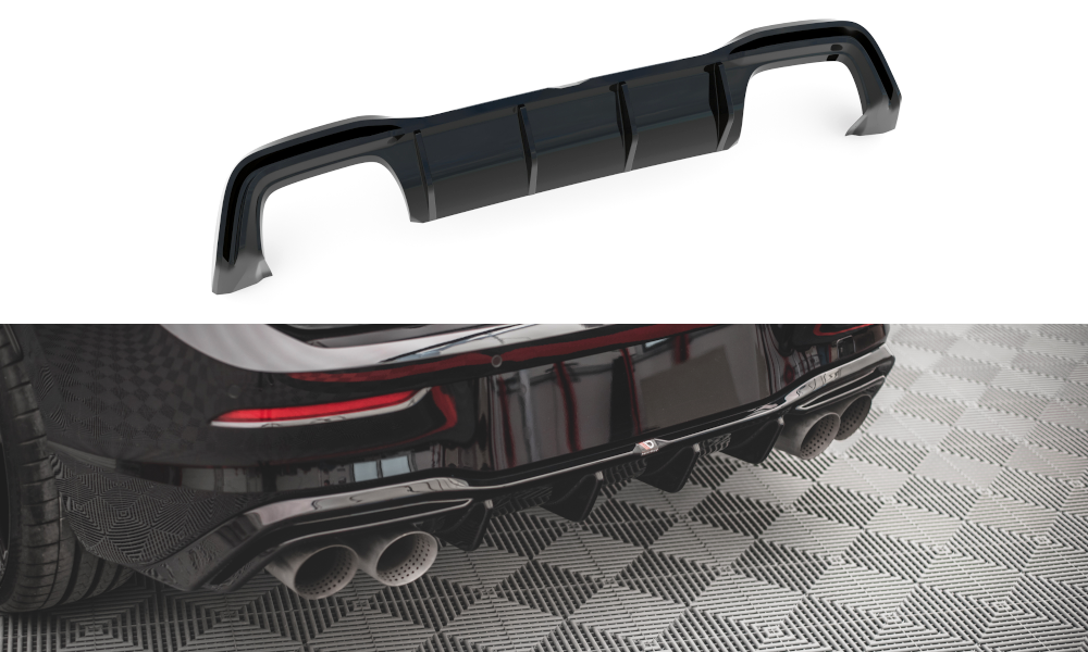 Diffuser V.2 Volkswagen Golf 8 R Maxton Glans Zwart