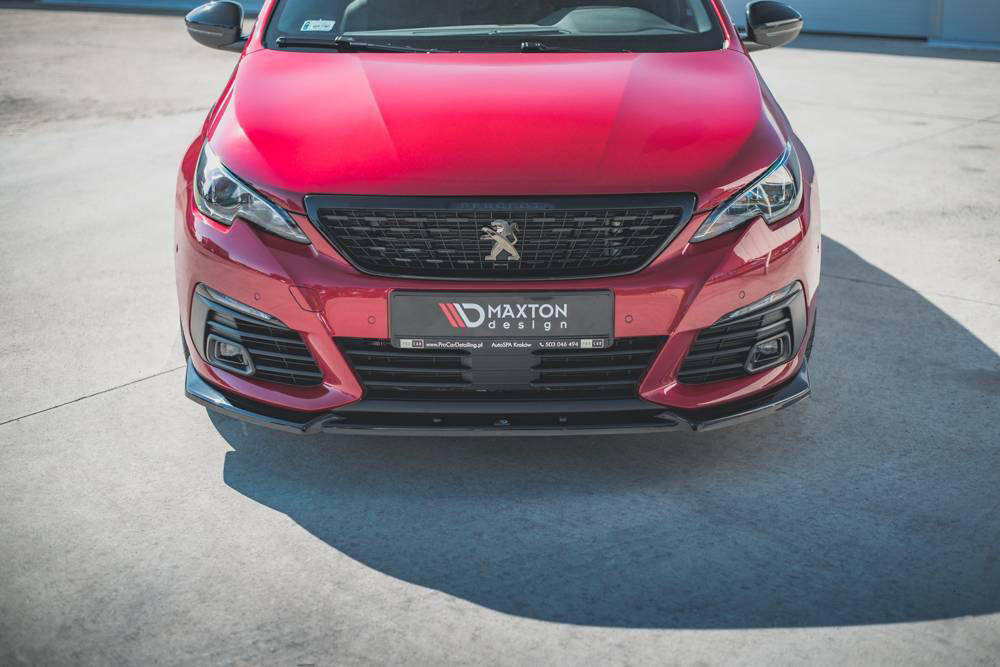 Voorspoiler Peugeot 308 GT MK2 Facelift 18-.. Glans Zwart