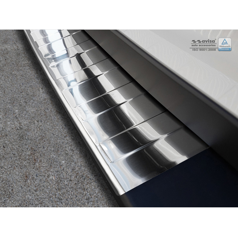 Chrome Stainless Steel Rear bumper protector  Volkswagen Crafter & MAN TGE 2017- 'Ribs'