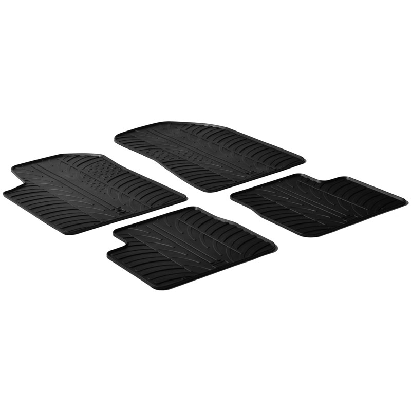 Rubber car mats set  Alfa Romeo Giulietta 2010-2014 (T profile 4-pieces + mounting clips)