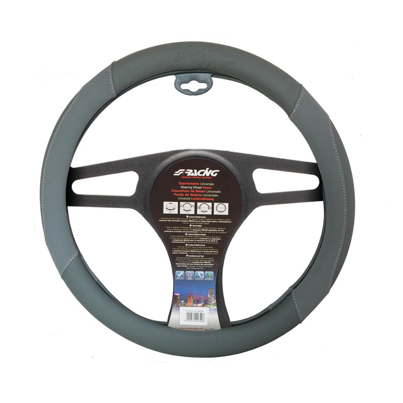 Simoni Racing Stuurwielhoes Shammy - Grijs Eco-Leder - 37-39cm