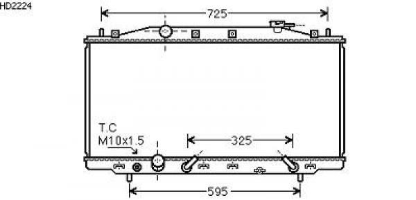 Radiator ACCORD 08->> 765x400 2.4-16V +A/C DENSO