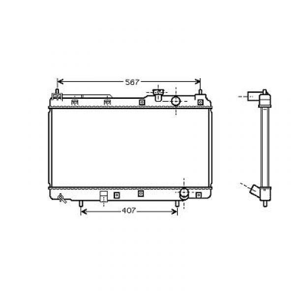 Radiator CRV 97-02 350x669x16 2.0I 16V +/-AC