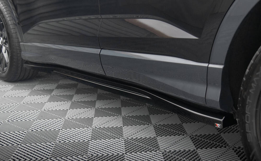 Zijskirts Audi Q3 Sportback F3 Maxton Glans Zwart