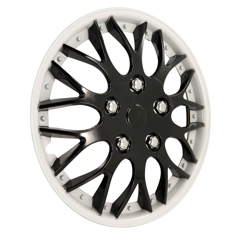 4-Delige Wieldoppenset Missouri 16-inch zwart/witte rand