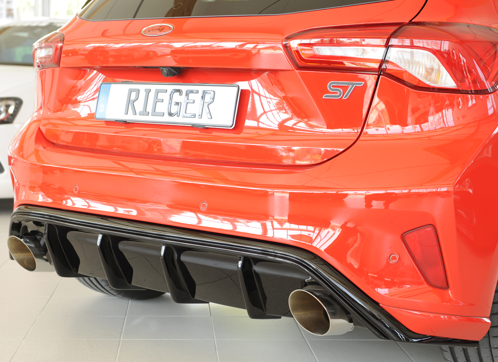 Diffuser Ford Focus 4 ST-Line uitlaatpijp links + rechts Rieger glans zwart