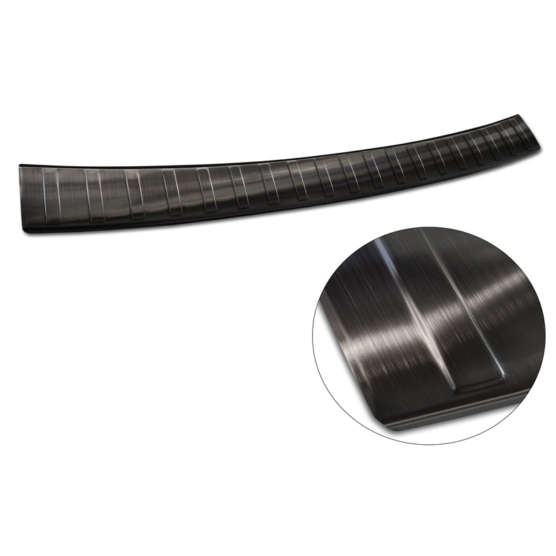 Black Stainless Steel Rear bumper protector  Mercedes C-Class AMG Estate S206 2021- 'Ribs'