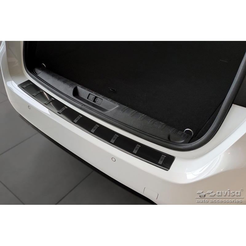Black Stainless Steel Rear bumper protector  Peugeot 308 SW II 2013-2017 & Facelift 2017-2021 'STRONG EDITION'