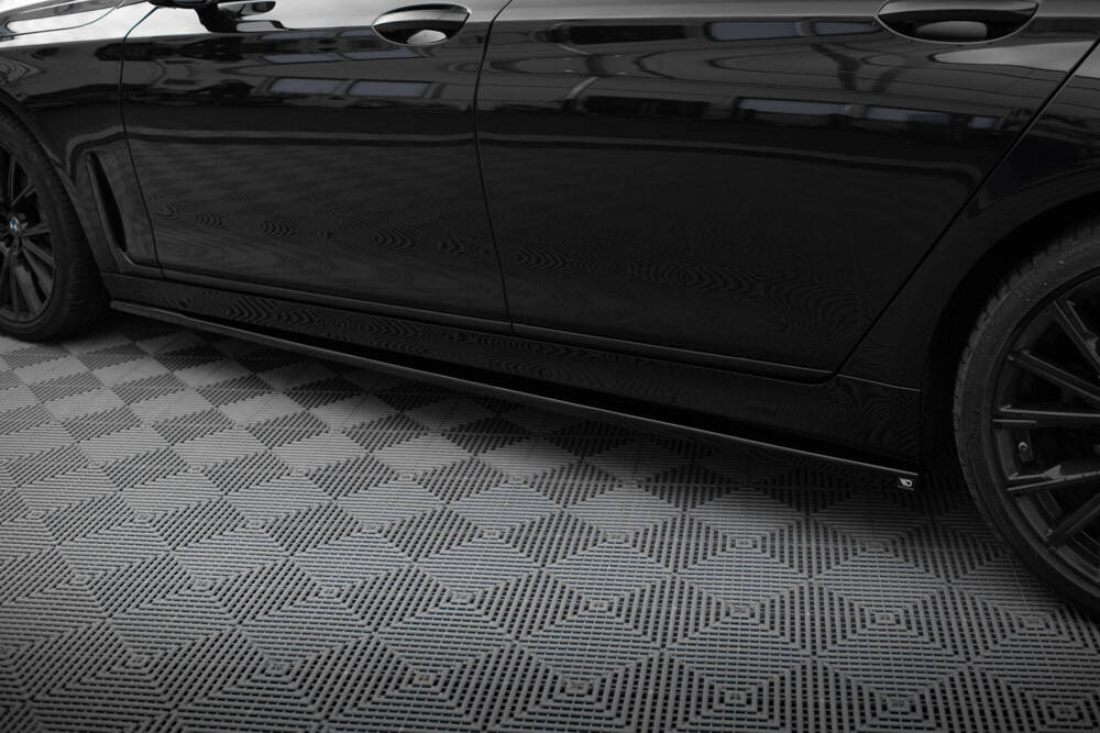 Zijskirts BMW 7-Serie G11 FL Maxton Glans Zwart