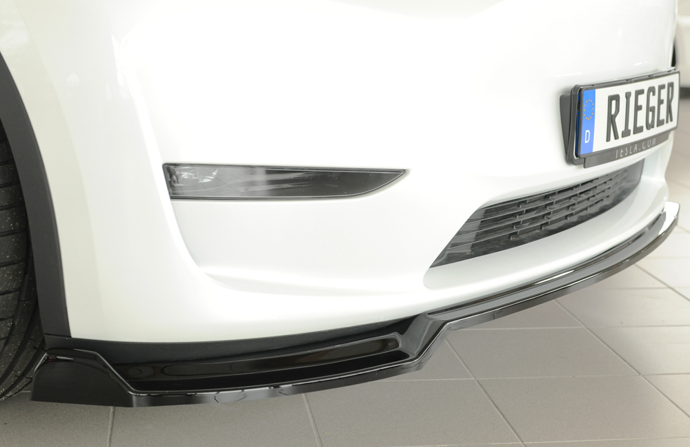 Voorspoiler Tesla Model Y Rieger Glans Zwart