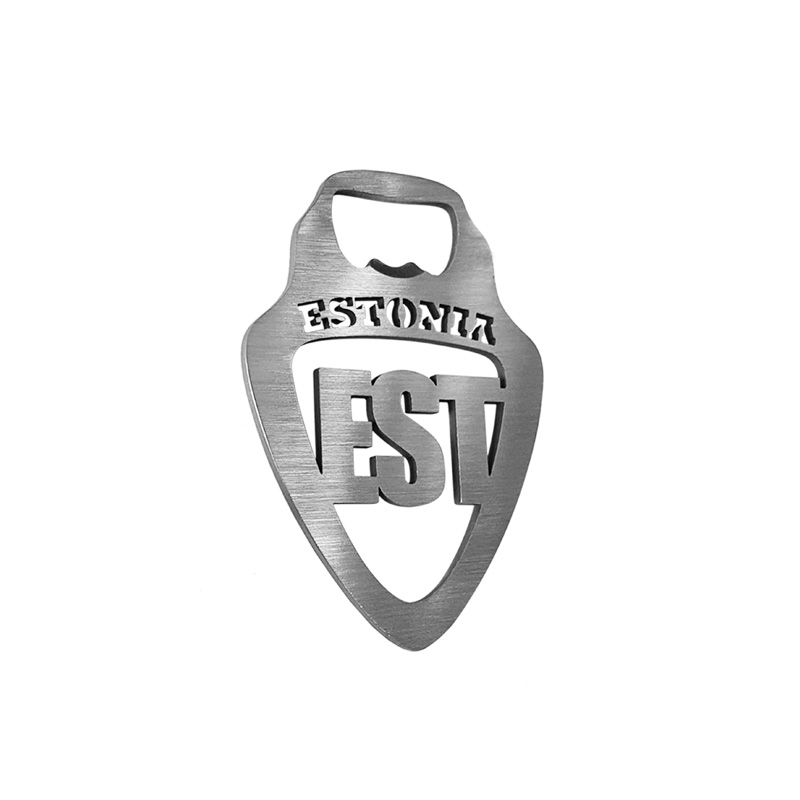 RVS Flesopener - 'Estonia' (Zilver)