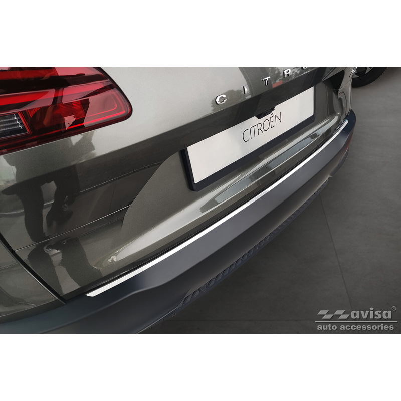 Stainless Steel Rear bumper protector  Citroën C5 X 2021- 'Ribs'