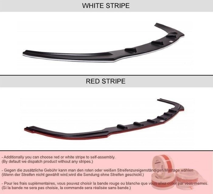 Centraal Achter Spoiler Audi TT S 8J Glanzend Zwart (Zinder verticale balken)