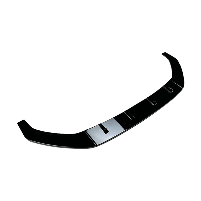 Front spoiler lip  Volkswagen Golf VII (7.5) GTi/GTD/R/R-Line 2017-2019 (Glossy Black ABS)