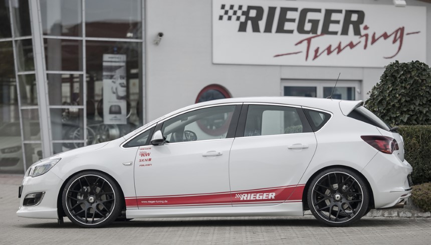 Voorspoilerlip Opel Astra J Rieger facelift