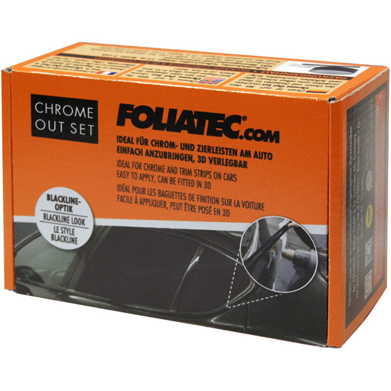 Foliatec 'Chrome Out' Set Black Matt - Film strip 5cm x 15m
