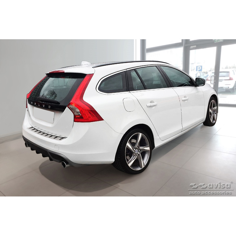 Stainless Steel Rear bumper protector  Volvo V60 2010-2018 & V60 Cross country 2015-2018 'STRONG EDITION'