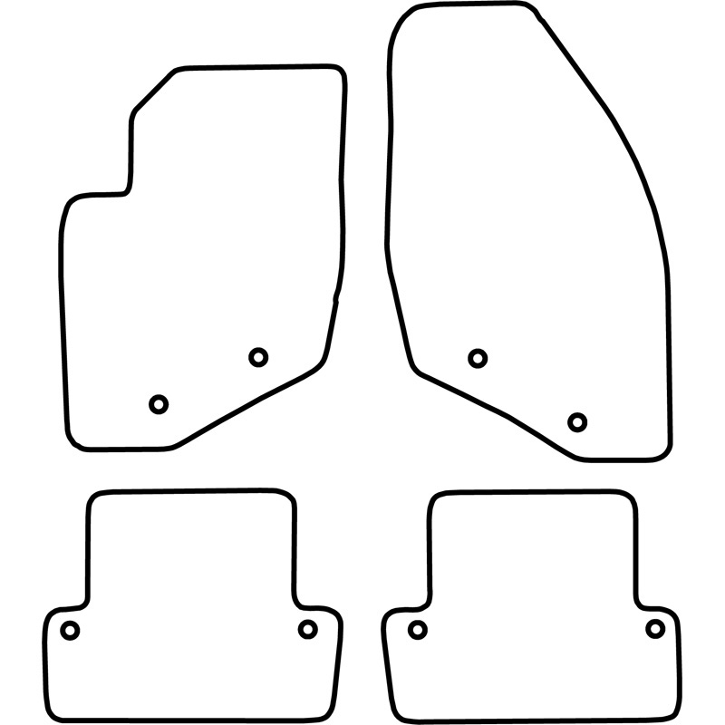Set velour car mats  Volvo S60 2000-2010