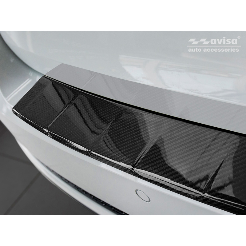 Real 3D Carbon Rear bumper protector  Audi A4 (B9) Avant 2015-2019 & Facelift 2019- 'Ribs' (incl. S4 Avant)