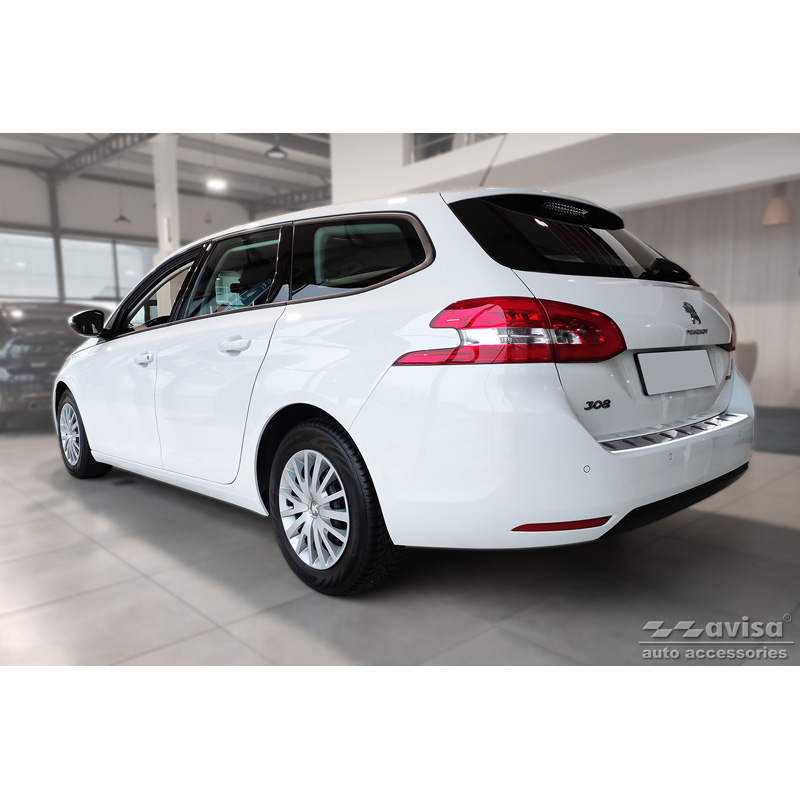 Stainless Steel Rear bumper protector  Peugeot 308 SW II 2013-2017 & Facelift 2017-2021 'STRONG EDITION'