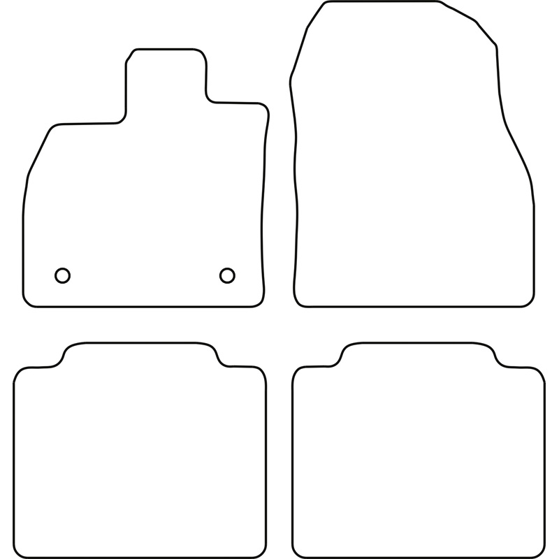 Set velour car mats  Toyota bZ4X (EA10) 2021-