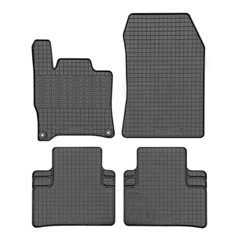 Rubber car mats set  Peugeot 408 MHEV 2023- & 308 III HB/SW MHEV 2021- & Citroën DS4 MHEV 2021- & Opel Astra L HB/ST MHEV 2022- (4-pieces + fixing system)