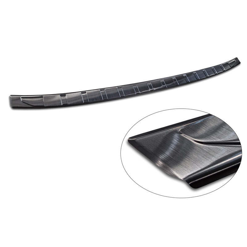 Black Stainless Steel Rear bumper protector  BMW X4 G02/F98 M Competition Facelift 2021- 'Ribs'