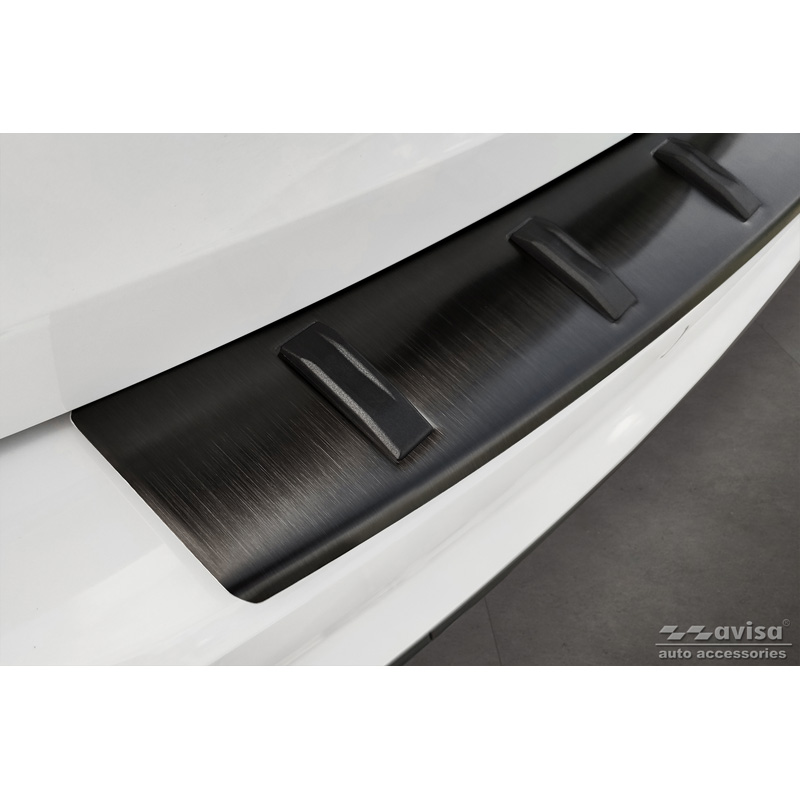 Black Stainless Steel Rear bumper protector  Audi A4 Avant B9 (incl. S-Line) 2015-2019 & Facelift 2019- 'STRONG EDITION'