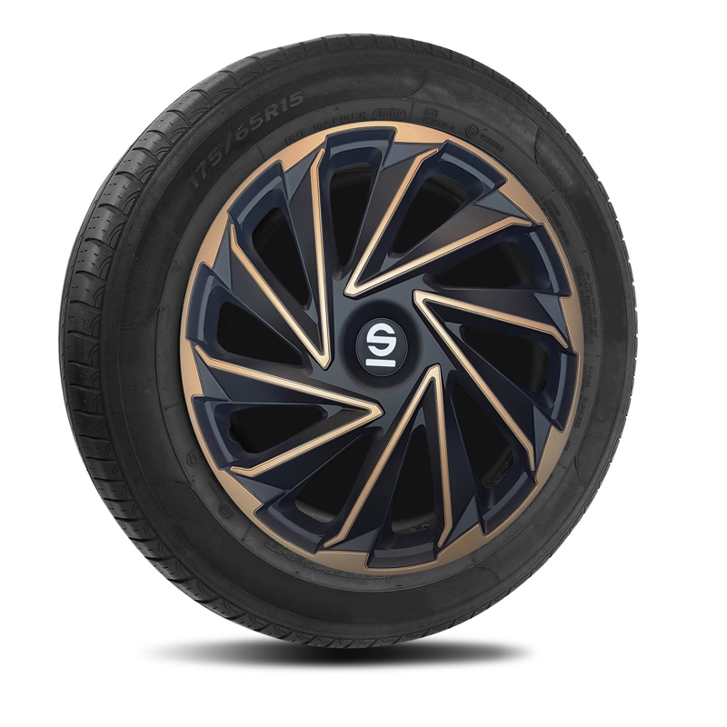 Sparco Wheel Covers Varese - 15-inch - Gold/Black - Set of 4 pieces