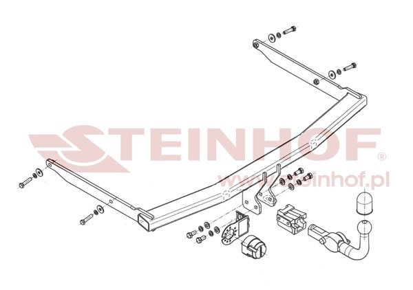 Trekhaak Ford Focus II 4D 02/2005-03/2011