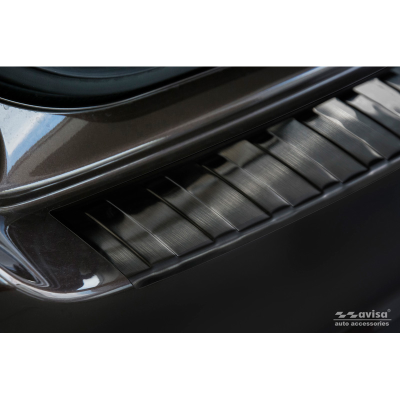 Black Stainless Steel Rear bumper protector  Fiat Tipo Sedan 2016-2020 & FL 2020- 'Ribs'
