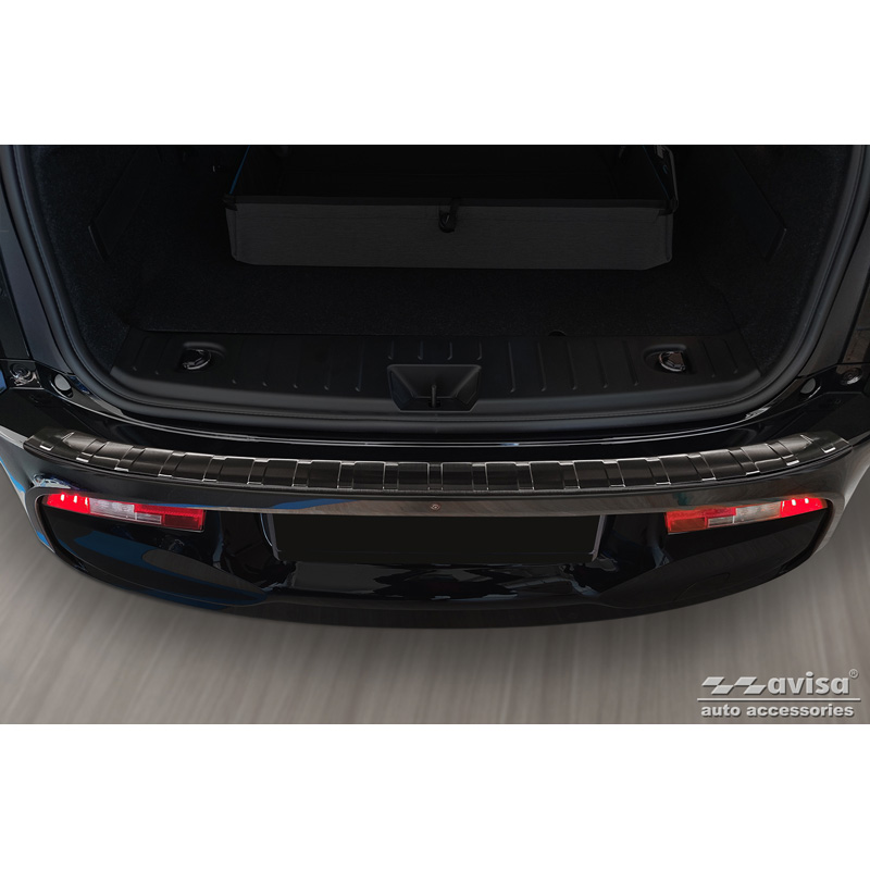 Black Stainless Steel Rear bumper protector  BMW i3 (i01) Facelift 2017- 'Ribs'