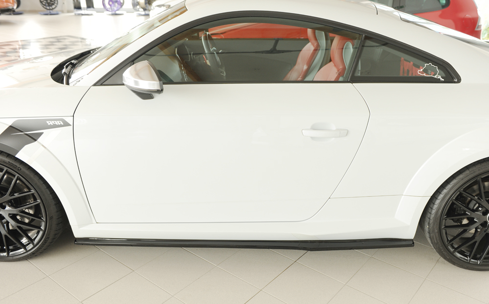 Zijskirts Audi TT S-Line / TTS Rieger Glans Zwart
