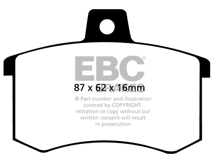 EBC Brakes AUDI 80 Quattro 2.6 92-96 Remblokken achterzijde