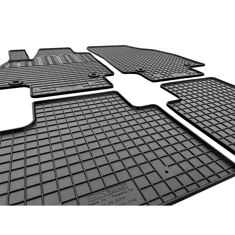 Rubber car mats set  MG ZS II Hybrid+ 2024- (4-pieces + fixing system)