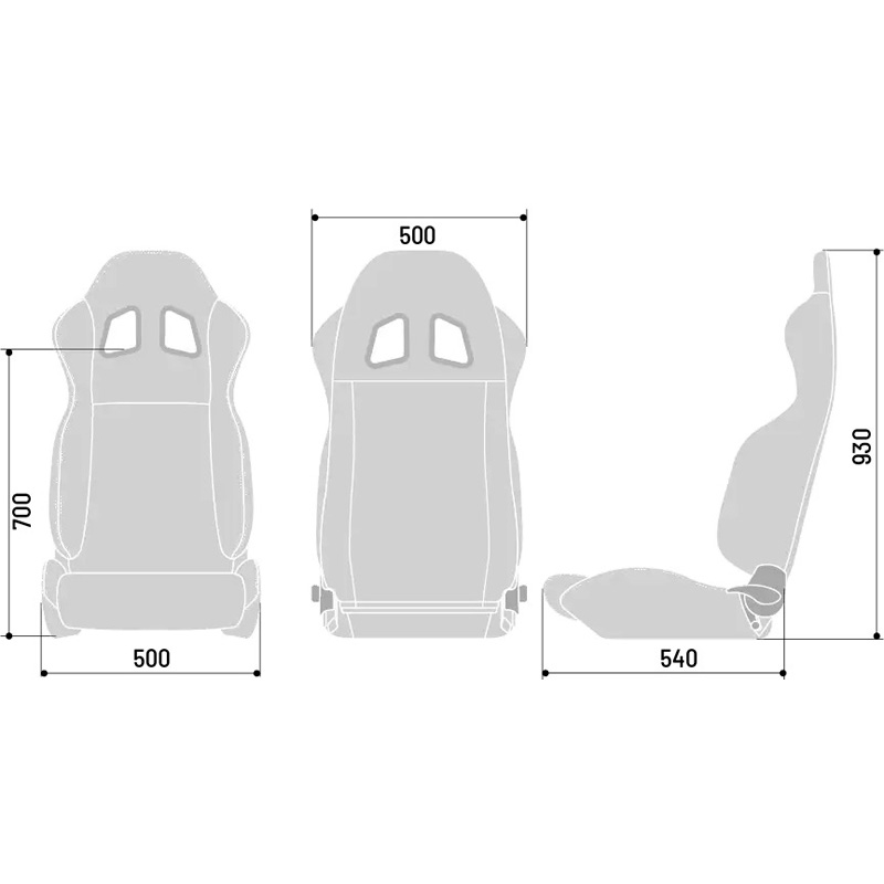 Sparco Sport Seat R100 MY22 - Black/Red - Reclinable