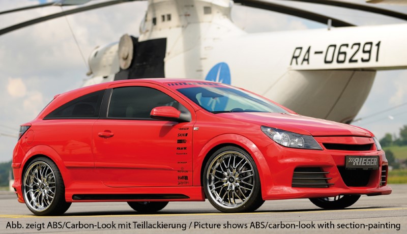 Seitenschweller Opel Astra H CTC ABS Carbon-look Rieger