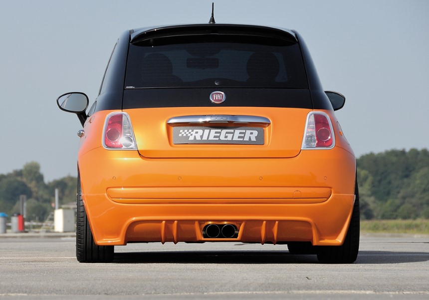 Diffuser Fiat 500 (312) dubbele uitlaat Rieger