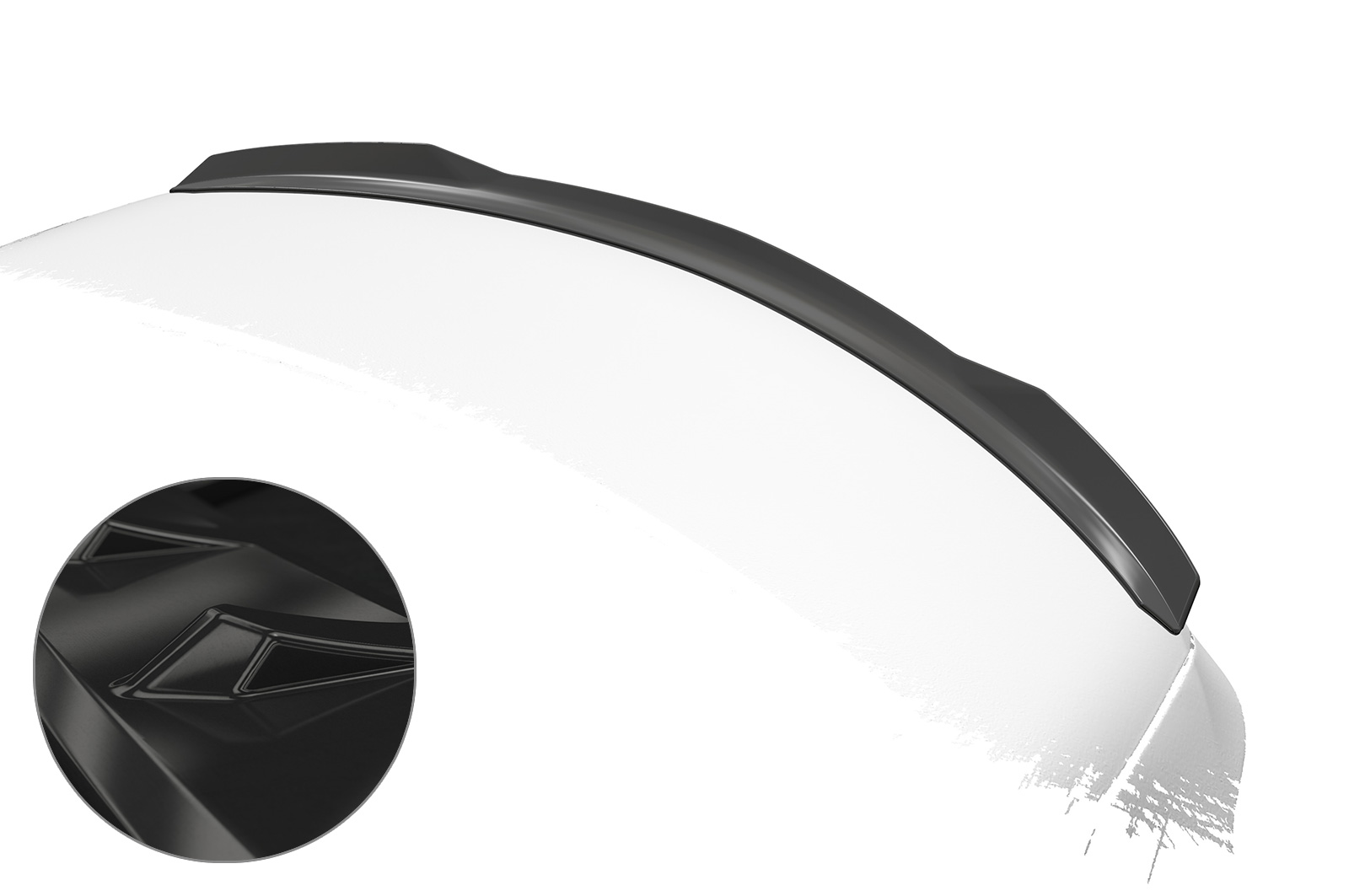 Spoiler Mercedes Benz C-Klasse W205 CSR glans Zwart