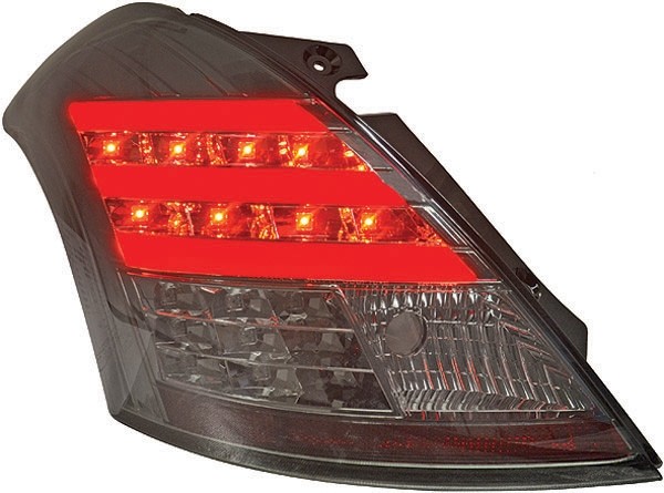 Achterlichten Suzuki Swift met Tube en LED 10-17 Helder/Smoke