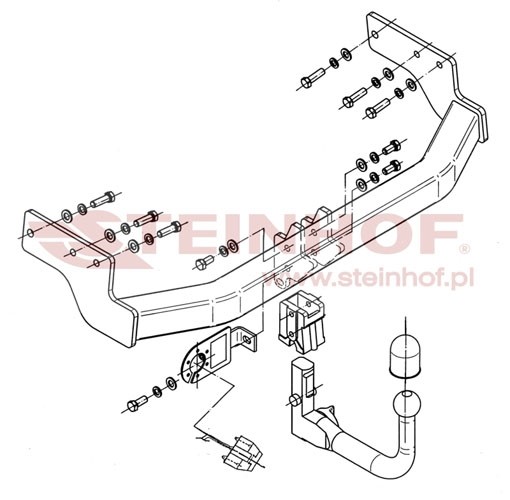 Trekhaak Mazda CX-9 american versie 2007-2012