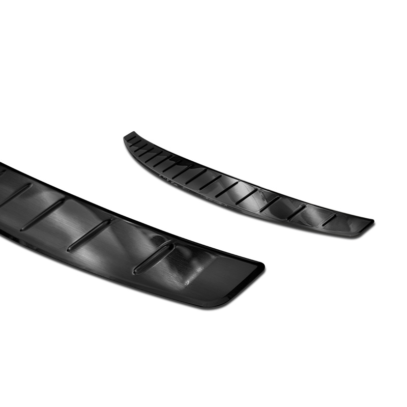 Black Stainless Steel Rear bumper protector  Mercedes CLA II (C118) 2019- 'Ribs'