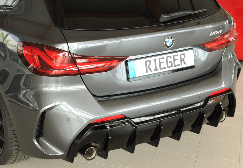 Diffuser BMW 1 Serie F40 Rieger Glans Zwart