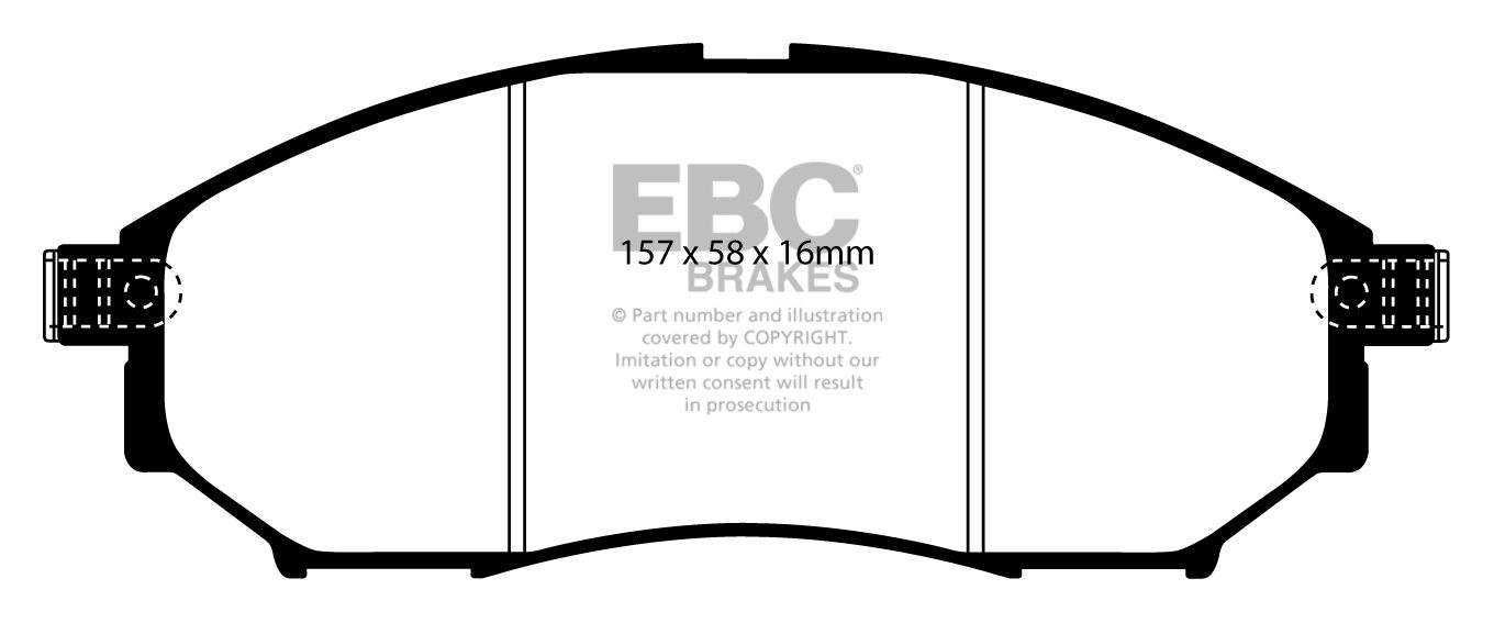 EBC Brakes INFINITI M37 3.7 2010-.. Remblokken voorzijde yellows