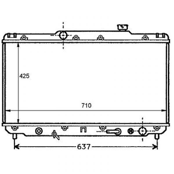 Radiator TOYOTA CAMRY 91-96 425x718 40576