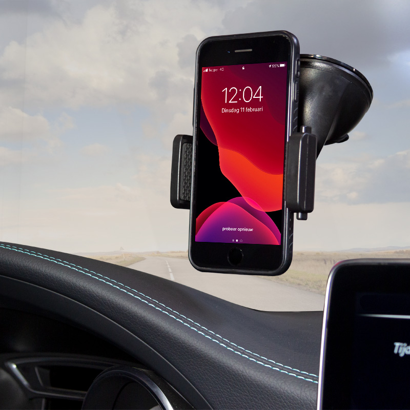Universal U-Shape Smartphone Holder with Suction Cup 55-85mm
